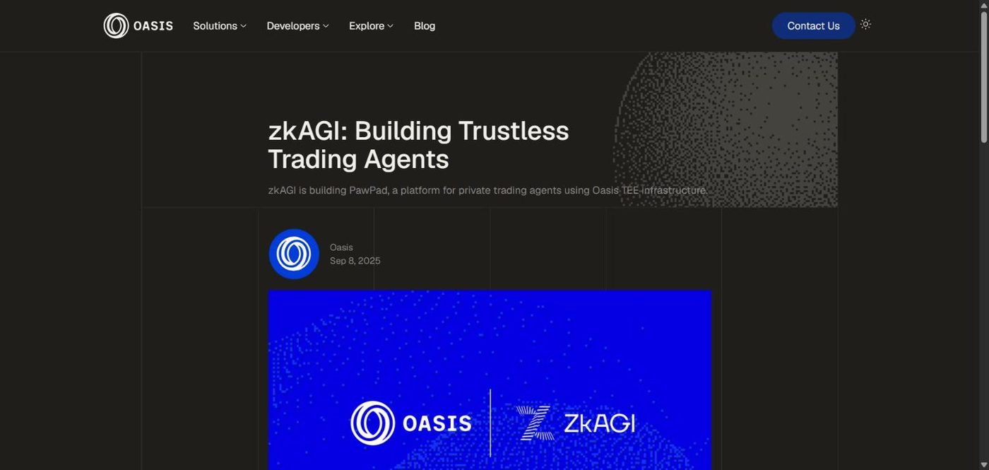 Oasis Network on the grant.